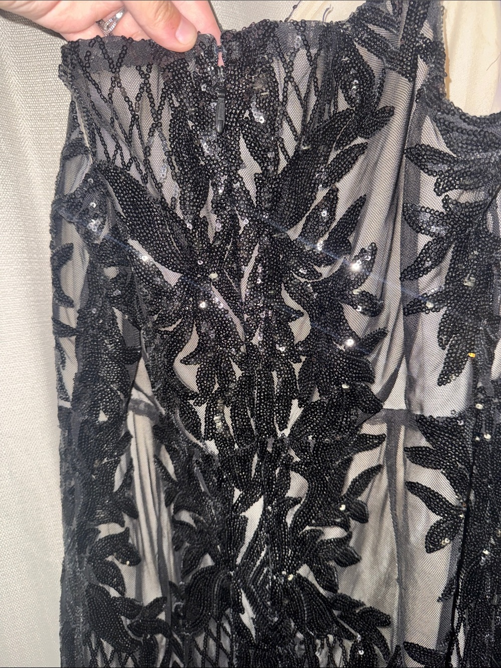 Fashion Nova Black Sequin Embellished Maxi Dress - Picture 3 of 4